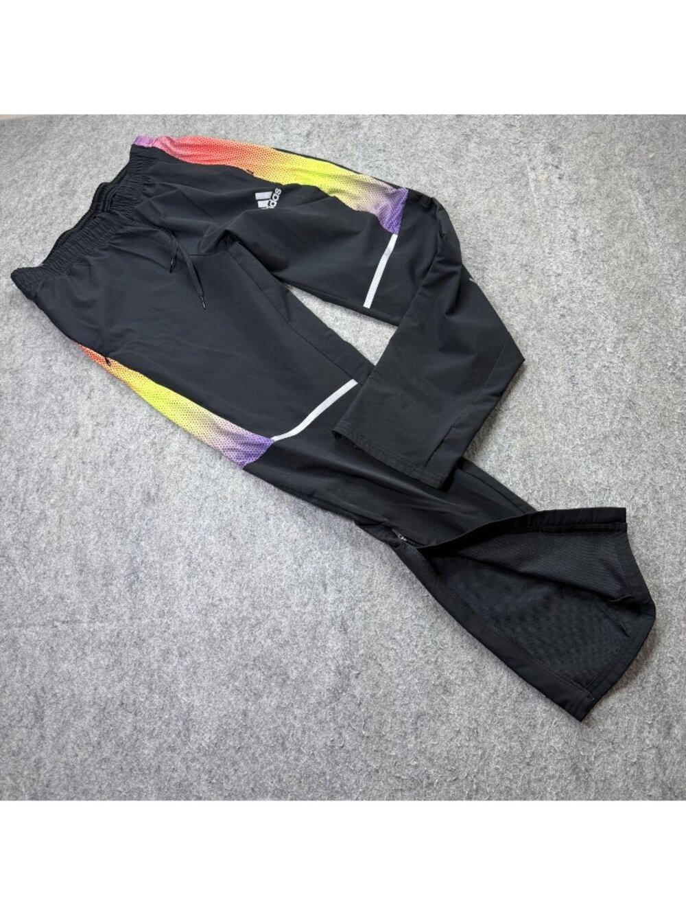 Adidas Own The Run Running Pants Men M Black 30" Woven H61158 Colorblock